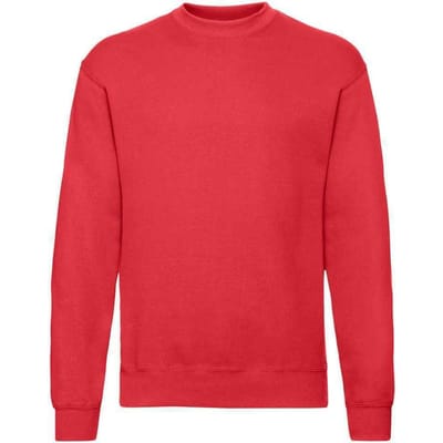 Fruit of the Loom Unisex Sweatshirt met Klassieke Schouder (Rood)