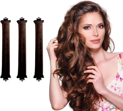 Krultangen - 3 stuks haarwellingen, hittevrije krullen, haarroller, hittevrije krulapparaat voor alle haartypes, voor grote krullen hairstylinggereedschap DIY