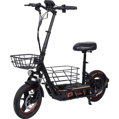 Freeboy H14 Nieuwe Volwassen E-Scooter 600W Piekvermogen 36V10Ah Batterij 14 Inch All-Terrain Massieve Band Opvouwbare E-Scooter Dagelijks Forenzen Off-Road Reizen zwart