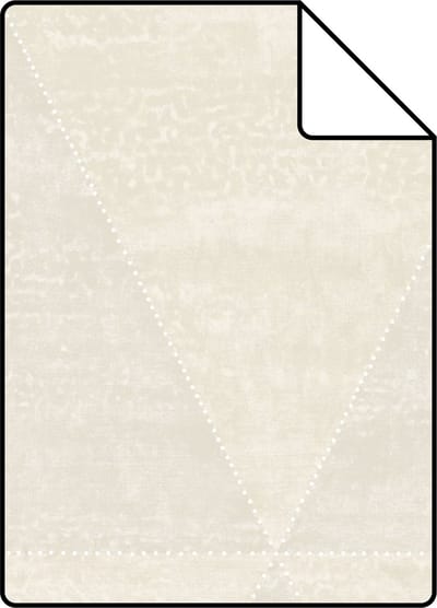 Proefstaal Origin Wallcoverings behang metalen driehoeken ivoor wit - 26,5 x 21 cm - 337256-S