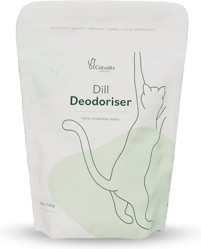 2X Catuals Dill Organic Cat Litter Deodoriser - Neutraliseert Urinegeur van Katten - 500g