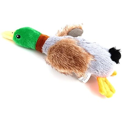 Hondenkauwspeelgoed Schattig Pluche Eend Geluidsspeelgoed Knuffel Piepend Dier Piepend Hondenspeelgoed Tandenpoetsen Hondenkauwtouw Speelgoed brown