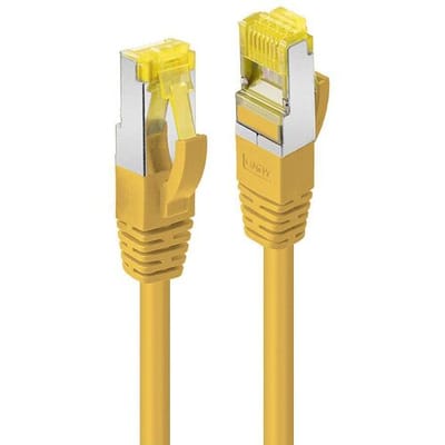 LINDY 47666 RJ45 USB-kabel CAT 6A S/FTP 7.50 m Geel Vergulde steekcontacten 1 stuk(s)
