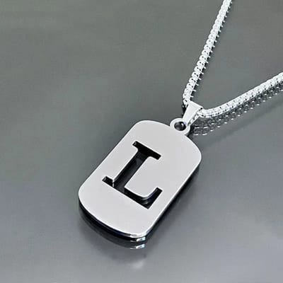 Livano Ketting - Heren - Staal - Nep zilver - Met Hanger - L