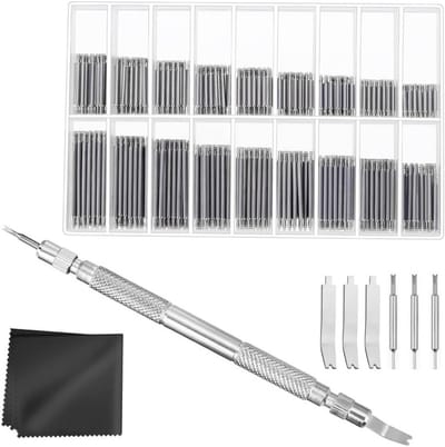 Watch Link Remover Kit met Spring Bar Tool, 360 Stuks Horlogeband Link Pins voor Horloge Reparatie en Verwijdering