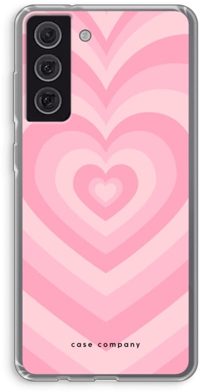 Case Company® - Hoesje geschikt voor Samsung Galaxy S21 FE hoesje - Hart Roos - Soft Cover Telefoonhoesje - Bescherming aan alle Kanten en Schermrand