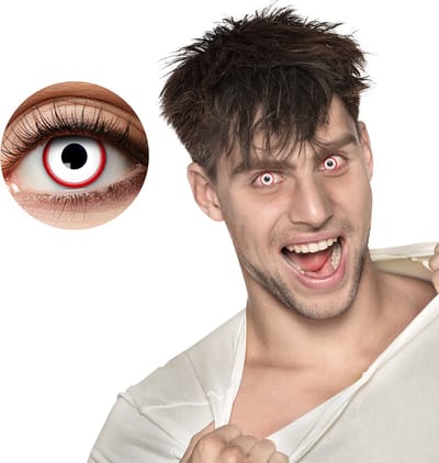 Boland - Paar weeklenzen Psycho - Volwassenen - Halloween en Horror - Halloween contactlenzen - Horror