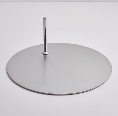 Metalen Plaat - Voetplaat Display - Etalage Decoratie - Roestvrij Staal - 39 cm Doorsnede - Zilver