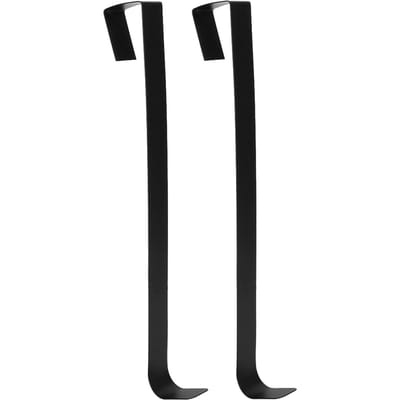 2 Pièces Fer Forgé Innovant Guirlande de Noël Cintre Couronne Crochet de Porte Décorations de Noël Noir noir