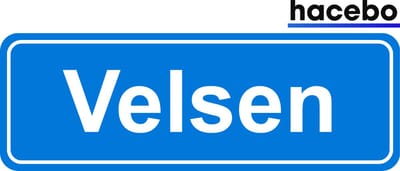 Hacebo - Plaatsnaam Sticker - 29x10 CM - Velsen sticker - Verkeersborden sticker - grappige cadeaus - Velsen