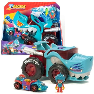 T-RACERS Pojazd Mega Wheels T-SHARK Figurka MAGIC BOX