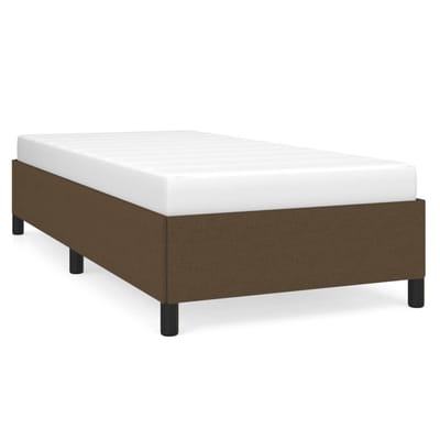 vidaXL - Bedframe - zonder - matras - 100x200 - cm - stof - donkerbruin