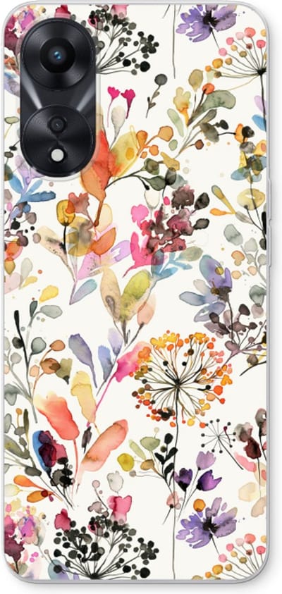Case Company® - Hoesje geschikt voor Oppo A78 5G hoesje - Wilde grassen - Soft Cover Telefoonhoesje - Bescherming aan alle Kanten en Schermrand