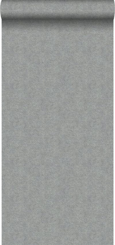 Origin Wallcoverings behang twill weving blauw grijs - 347667 - 0,53 x 10,05 m