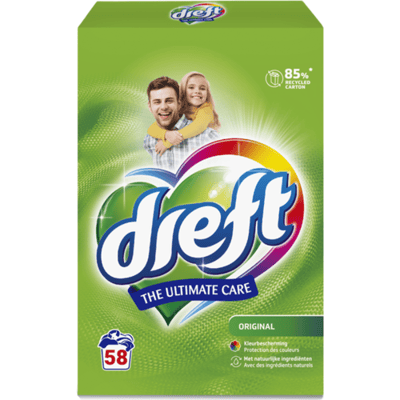 Dreft Poederwasmiddel Colour 58 stuks
