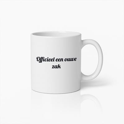 Officieel een Ouwe Zak Mok – Grappige Nederlandse Quote Koffiebeker voor Humorliefhebbers