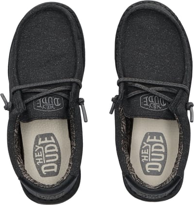 HEYDUDE - Wally Youth Jongens Instappers Basic Black - Maat 32