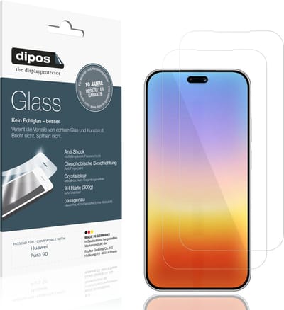 dipos – 2x Pantserfolie geschikt voor Huawei Pura 90 | 9H Screenprotector