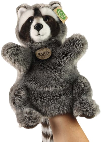 Pluche Wasbeer Handpop 28 Cm Eco-f.