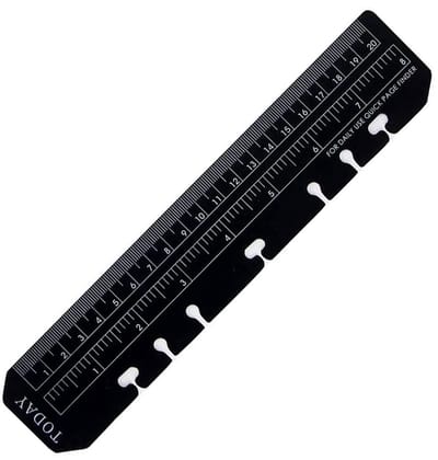 Dailygoody - A5 Ruler - Notitieboek Ruler - Flexibel en Herpositioneerbaar - Zwart - A5 Organizer - Side Marking - Geschikt voor A5 Organizers