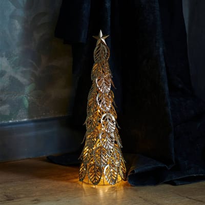 Sirius LED decoratieve boom Kirstine, goud, hoogte 43 cm