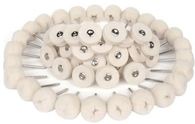 Polijstschijven 25 mm - 50 stuks - Vilten Polijstgereedschap voor Dremel - Fijne Polijstsieraden en Horloges