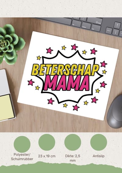 Akyol - beterschap mama Muismat - Beterschap - je moeder - beterschap cadeau - kado - moeder - 23 bij 19 cm