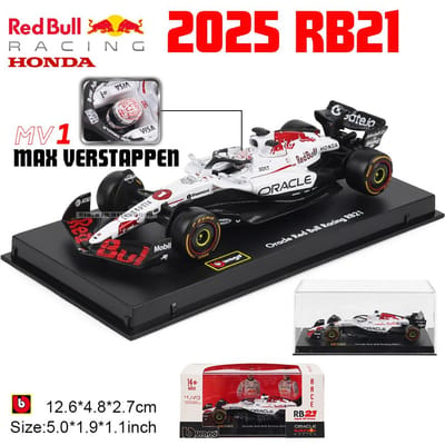 Bburago 1:43 F1 Red Bull Racing Rb21 #1 Verstappen #22 Yuki Tsunoda Japanse Legering Legering Luxe Die-Cast Auto Model Speelgoed black