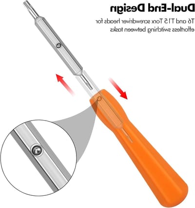Vervangingsschroevendraaier voor deurbel met 16 T6 T15 schroeven, geschikt voor video-deurbellen zoals Doorbell 2, Pro en Elite (Oranje)