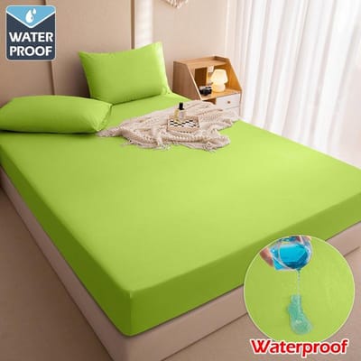 Waterdichte Bedhoes Queen Laken Ademende Matrashoes Effen Kleur Meerdere Maten King Matrasbeschermer Hoeslaken Voor Thuis 80x200x30cm groen