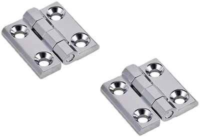 Dailygoods- Scharnieren Zinklegering - Vervangende Deurscharnieren - Kleine Scharnieren - Corrosiebestendig - 2 Stuks 40 x 40 x 5 mm - Hoogwaardige Polijstafwerking - Deurscharnier