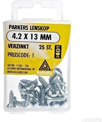 Spaanplaatschroeven Lenskop Pozidriv Verzinkt 4.2x13mm