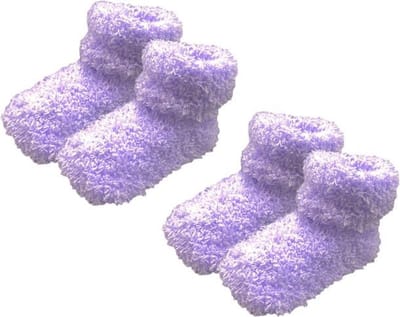 2 paar Meisjes Babysokken - One size - Paars