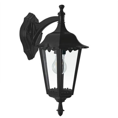 KS Verlichting Ancona Muurlamp Hang Zwart met 8W Bewegingssensor LED