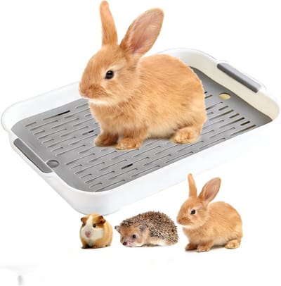 Rabbit Toilet Box voor Kleine Huisdieren - Training, Badkamer en Kooi Accessoire voor Konijnen