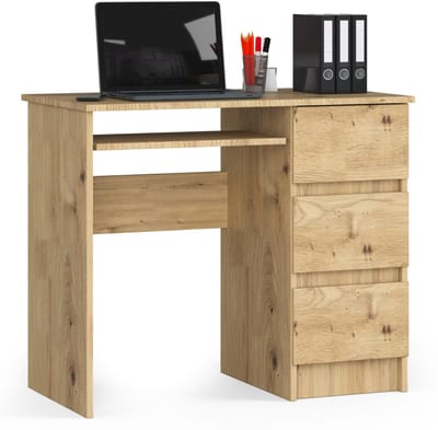Bureau Rechts A-6 / Computerbureau / Computer Tafel / Bureautafel Rechts / Artisan Eik / 90 x 77 x 50 cm