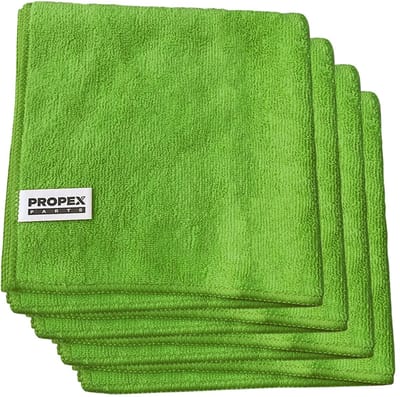 Propex Parts Microvezeldoek 40cm x 40cm - Super Absorberend - Geschikt voor Streepvrije Reiniging - Groen - 4 stuks