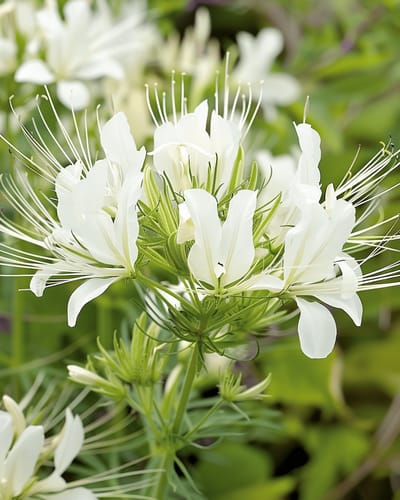 2 sets - Kattensnor Zaden White Queen Cleome Hassleriana Eenjarig