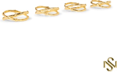 San Naila - Servetringen - 4-delig - Infinity - Goud - Glans - Luxe - Tafeldecoratie-RVS