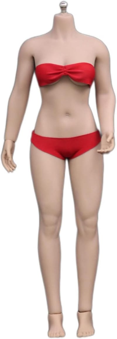 Zesde Schaal Vrouwelijke Actiefiguur Zonder Hoofd, Inclusief Kleding en Bikini - Tarwekleur