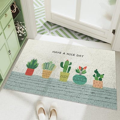 Ins Frisse Eenvoudige Sfeer Entree Mat Deurmat Slijtvast, Antislip Gemakkelijk Te Onderhouden Stofverwijdering Deurmat 45*75cm