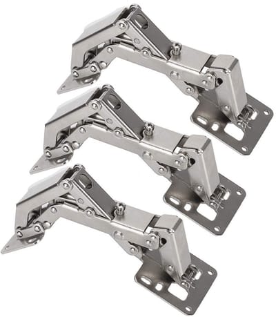 Dailygoods- Deurscharnier met softclose - Verborgen Hoekscharnier - Koudgewalst Staal - 165/180 Graden - Voor Deurdikte 12-40 mm - Duurzaam en Slijtvast - Kastscharnier