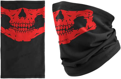 Skull masker - Bivakmasker - Skull shawl - Balaclava - Schedel shawl - Rood - Mondkap - Motormasker - Skimasker - Skull