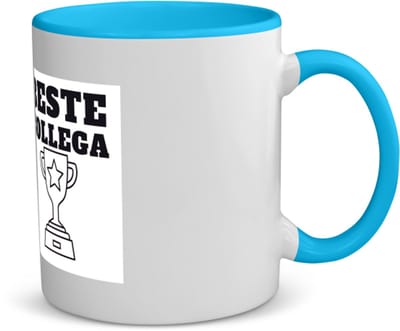 Akyol - beste collega koffiemok - theemok - blauw - Beste collega - teamgenoot - cadeau - 350 ML inhoud
