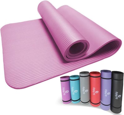 Yogamat 180 x 60 cm - Dikke Sportmat voor Fitness en Yoga - Roze