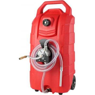 VEVOR Brandstofwagen 60L Jerrycan Benzinejerrycan PE 460x533x930mm Gasbrandstoftankcontainer 7,8 L/Min Max.Debiet Vervangende Jerrycan Benzinetank Geschikt voor Diesel, Smeerolie, Benzine