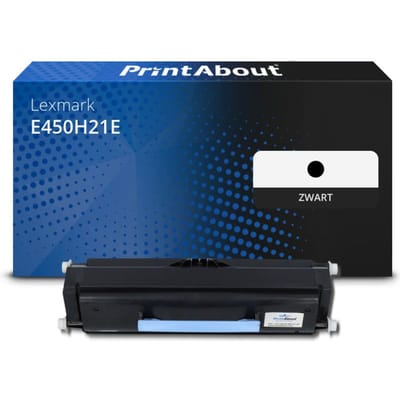 PrintAbout huismerk Toner E450H21E Zwart Hoge capaciteit Geschikt voor Lexmark