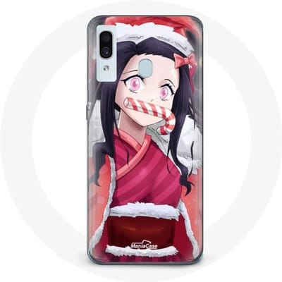 Coque de Protection - Maniacase - Samsung Galaxy A20e - Anime Demon Slayer - Souple - Noir