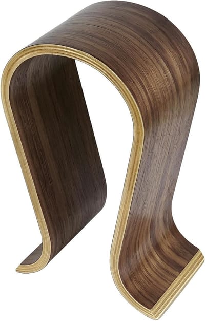Houten hoofdtelefoonstandaard voor desk display, geschikt voor Audio-Technica, Bose, AKG, Sennheiser en Beats - ideaal voor gaming en muziek luisteren