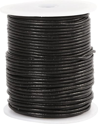 Leerkoord, dikte 2 mm, zwart, 50 m/ 1 rol